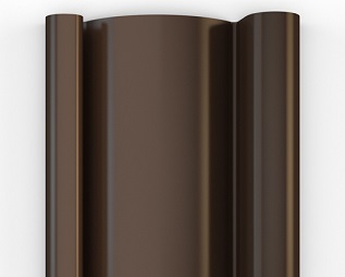 Стальной профиль 22 мм коричневый