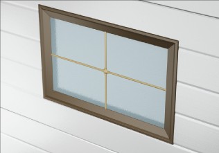Окно для ворот RSD01 декорация в виде креста