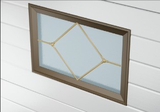 Окно для ворот RSD01 декорация в виде ромба